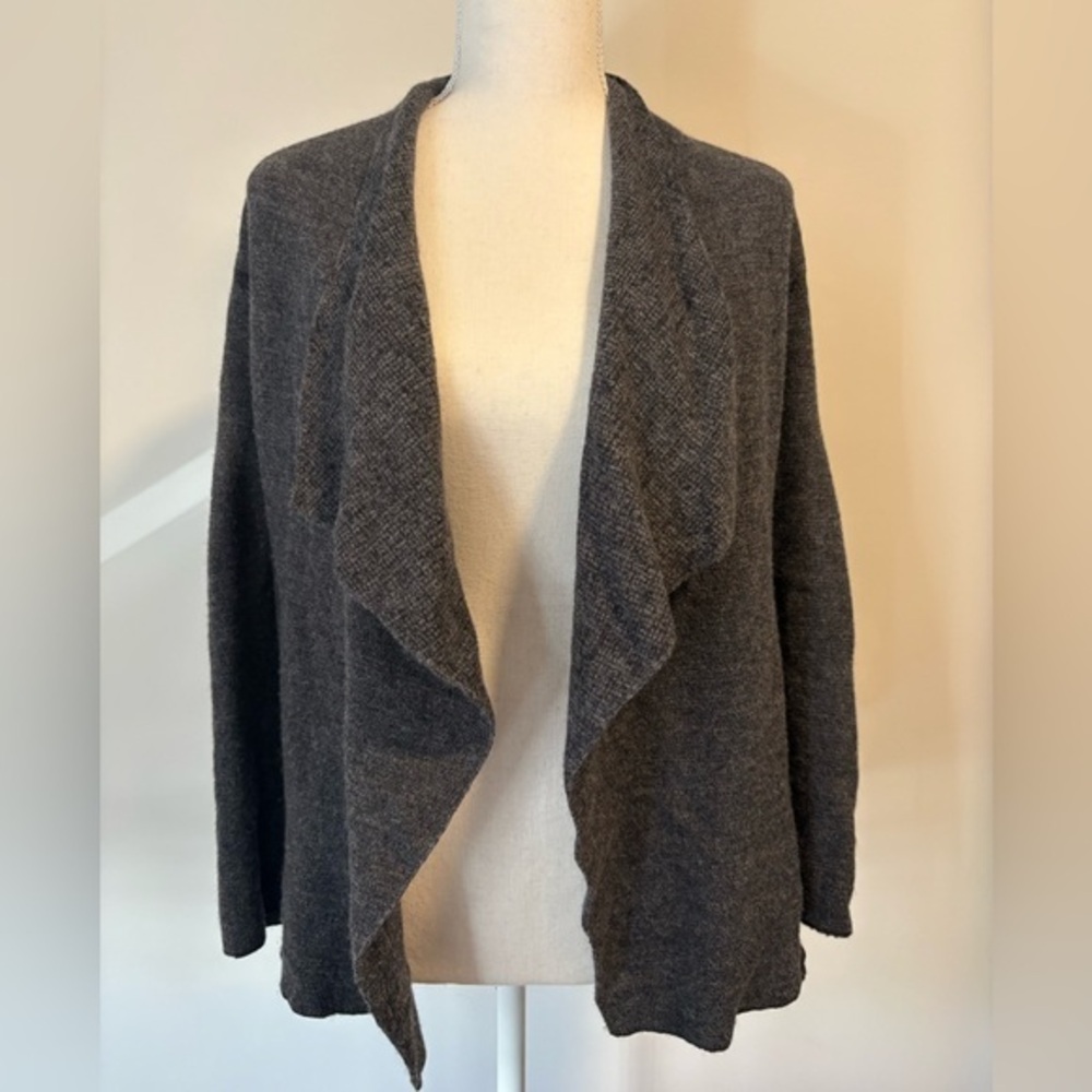 Eileen Fisher 100% Merino Wool Open Front Cardigan